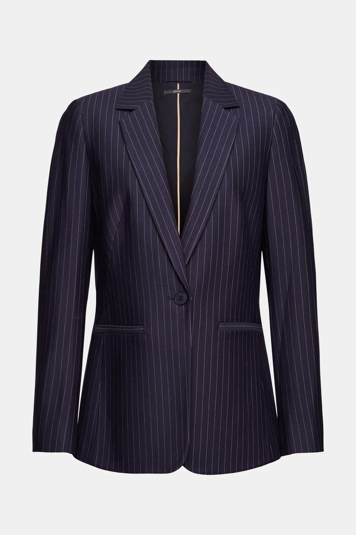 Blazer with pinstripes, NAVY, detail image number 6