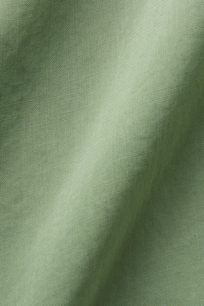 Sleeveless blouse with elastic collar, PALE KHAKI, detail image number 4