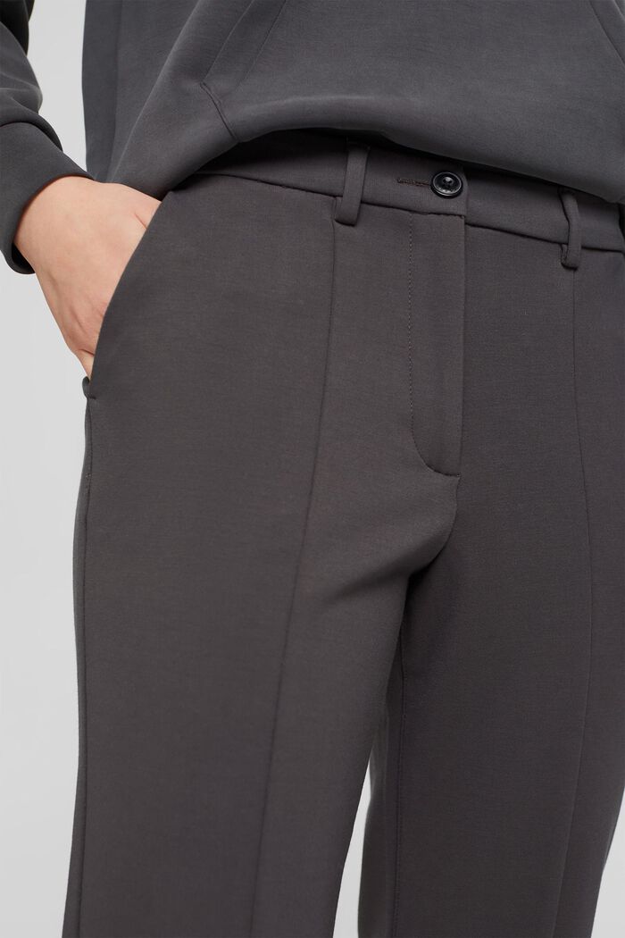 Stretch trousers with slits, ANTHRACITE, detail image number 2