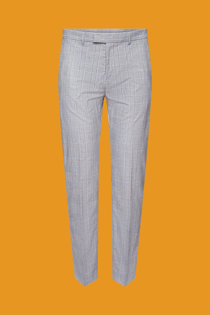 Slim fit chequered suit trousers, LIGHT BLUE, detail image number 7