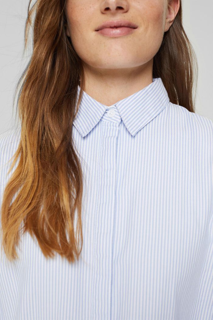 Shirt blouse in 100% organic cotton, PASTEL BLUE, detail image number 2