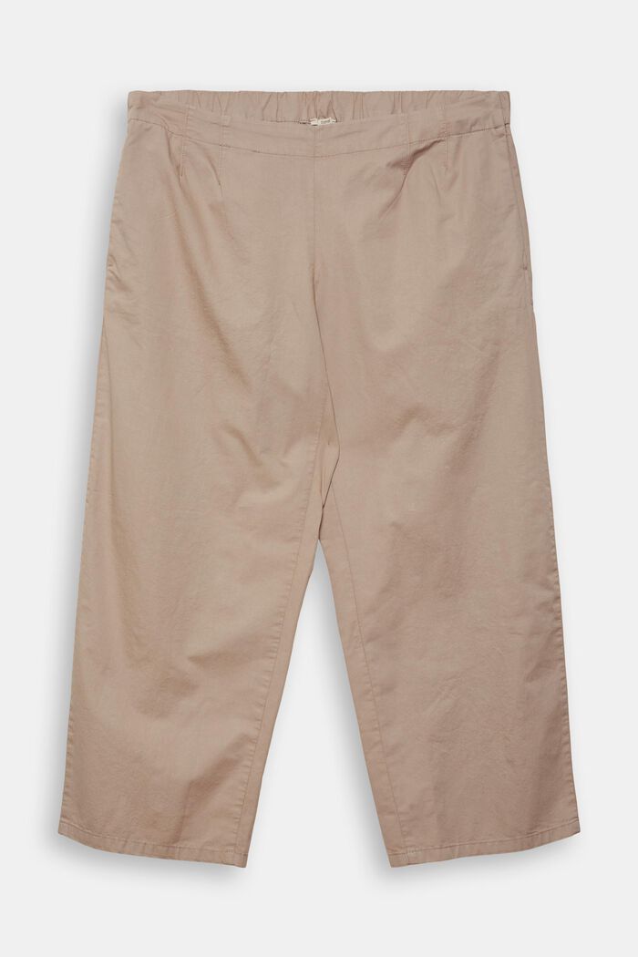 CURVY cropped trousers, LIGHT TAUPE, overview