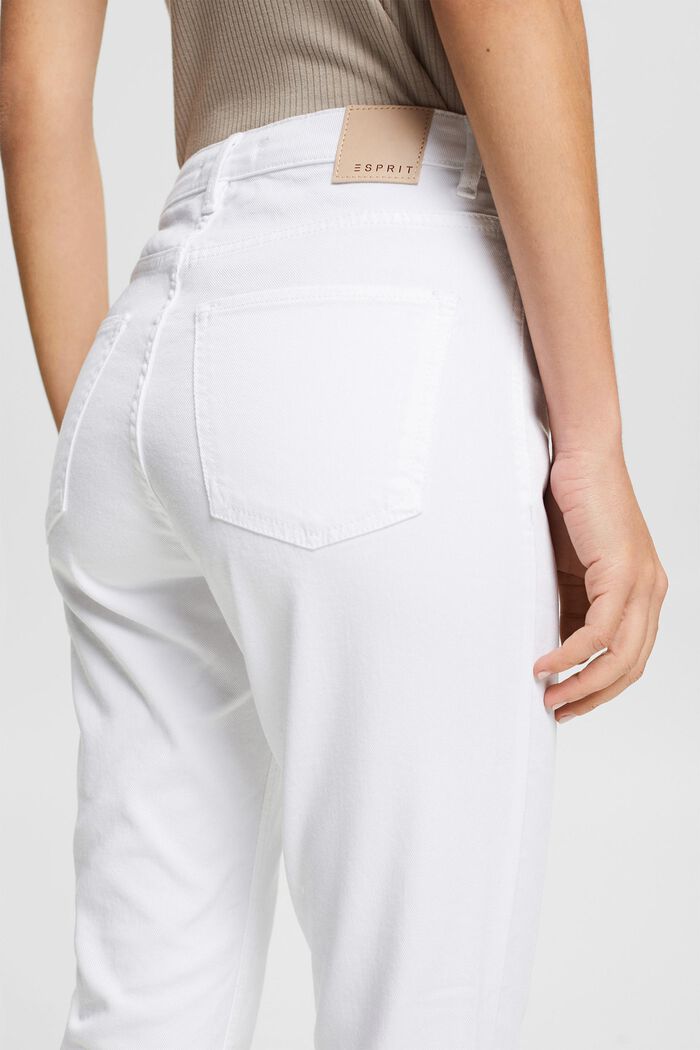Stretch jeans with hem slits, WHITE, detail image number 5
