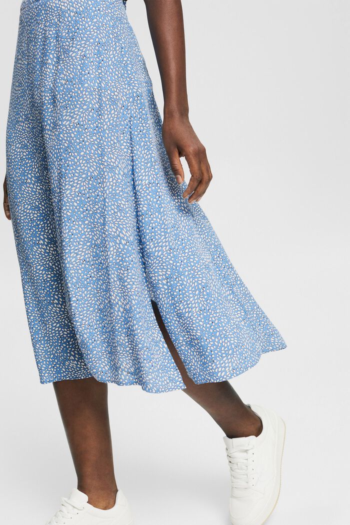 Patterned midi skirt, LENZING™ ECOVERO™, LIGHT BLUE LAVENDER, detail image number 2
