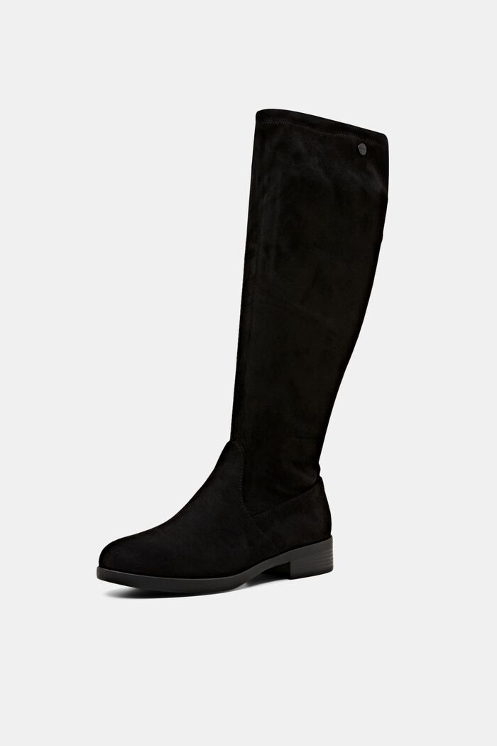 Faux suede knee-high boots, BLACK, detail image number 2