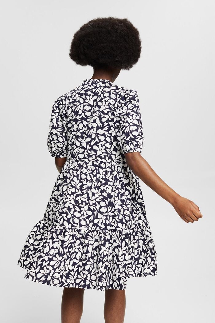 Cotton dress with a print, NAVY, detail image number 2