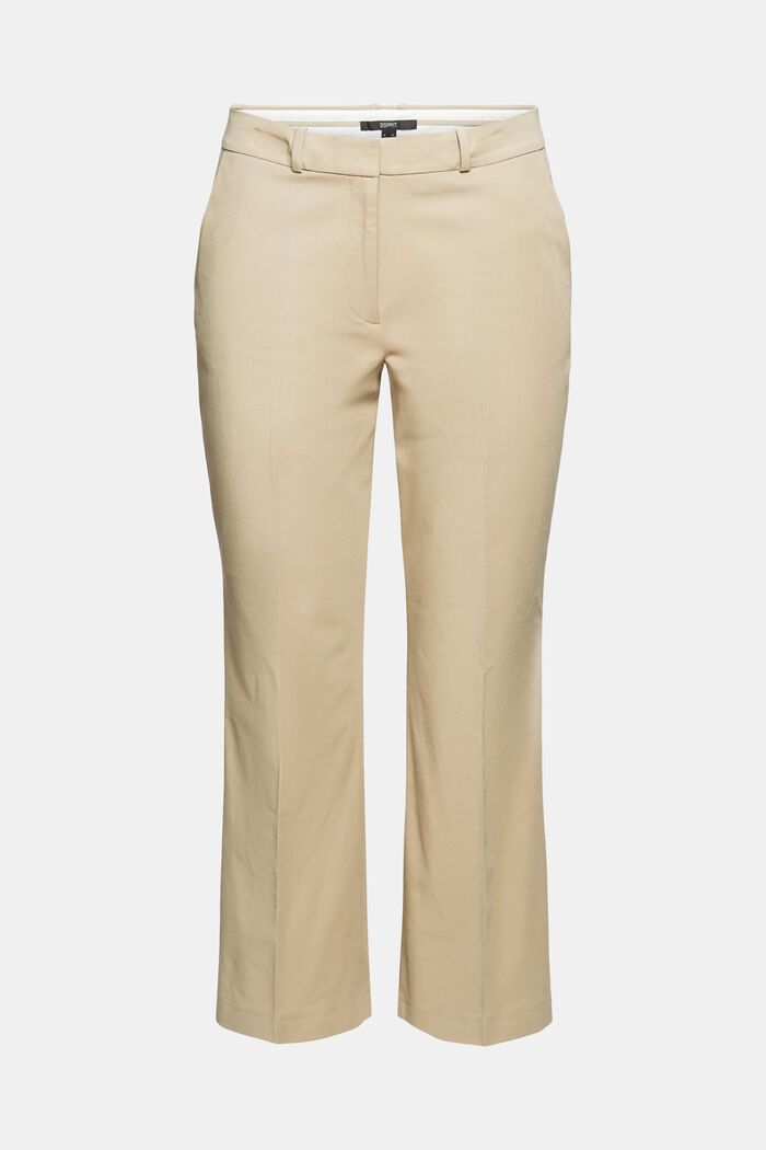 Cropped trousers, LIGHT KHAKI, overview