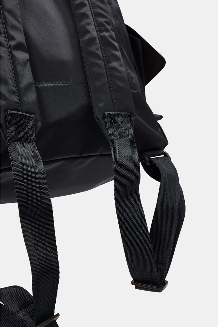 Made of recycled material: backpack with side compartments, BLACK, detail image number 3