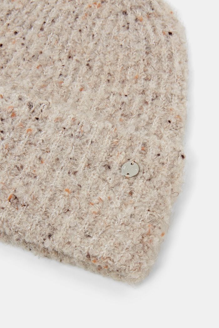 Ribbed Bouclé Beanie, ICE, detail image number 1