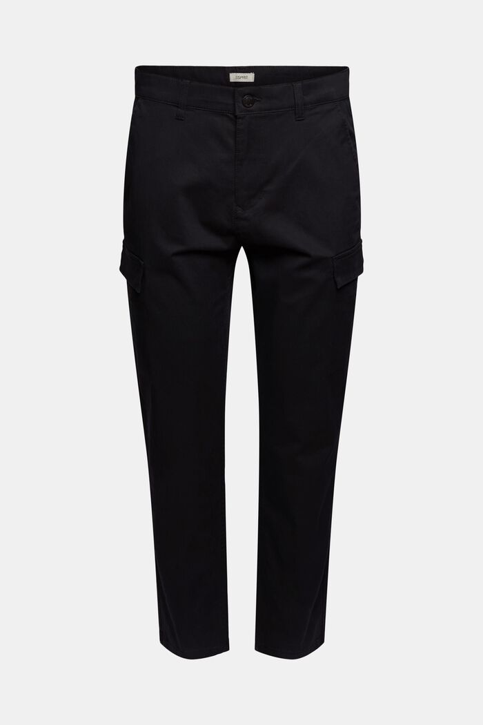 Organic cotton cargo trousers, BLACK, detail image number 5