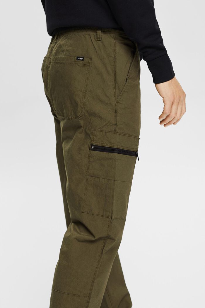 Trousers with zip pockets, FOREST, detail image number 3