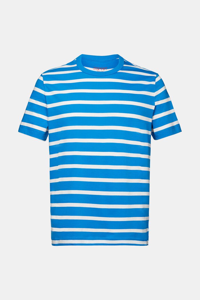 Striped Cotton Jersey T-Shirt, BLUE, detail image number 7