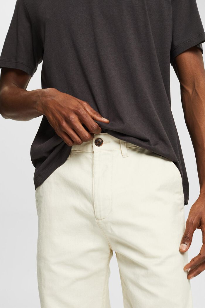 Blended linen shorts, CREAM BEIGE, detail image number 2