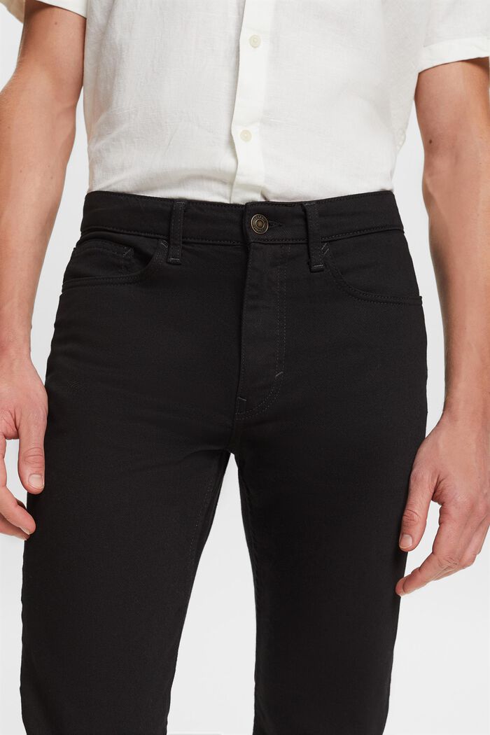 Mid-Rise Straight Jeans, BLACK RINSE, detail image number 4