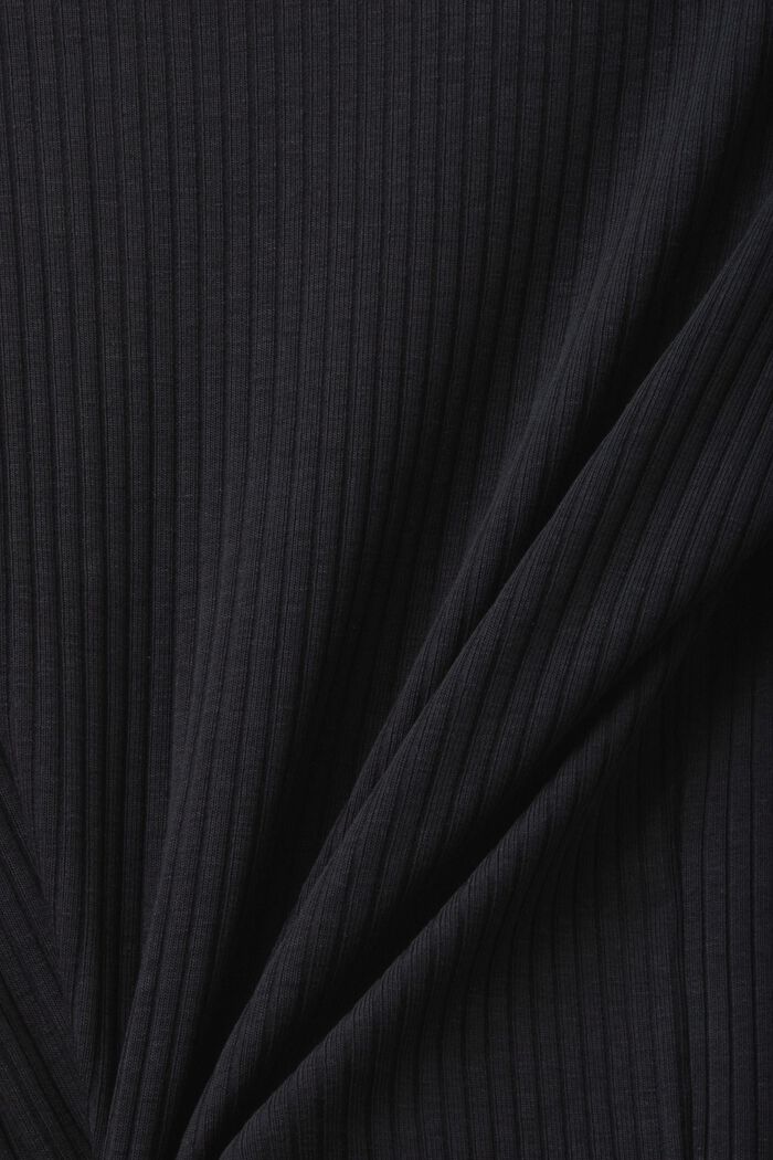 Long-sleeved ribbed top, BLACK, detail image number 5