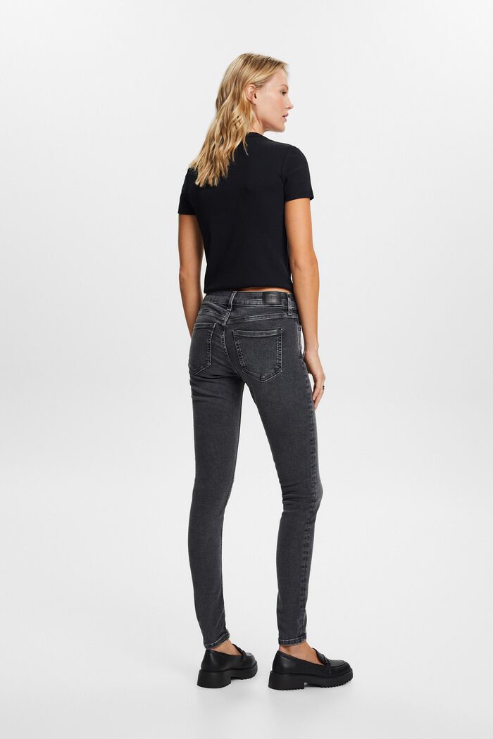 Skinny Mid-Rise Jeans, BLACK DARK WASHED, detail image number 3