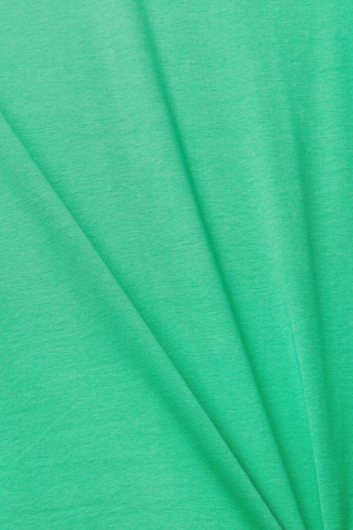 Stand-up collar t-shirt, GREEN, detail image number 6