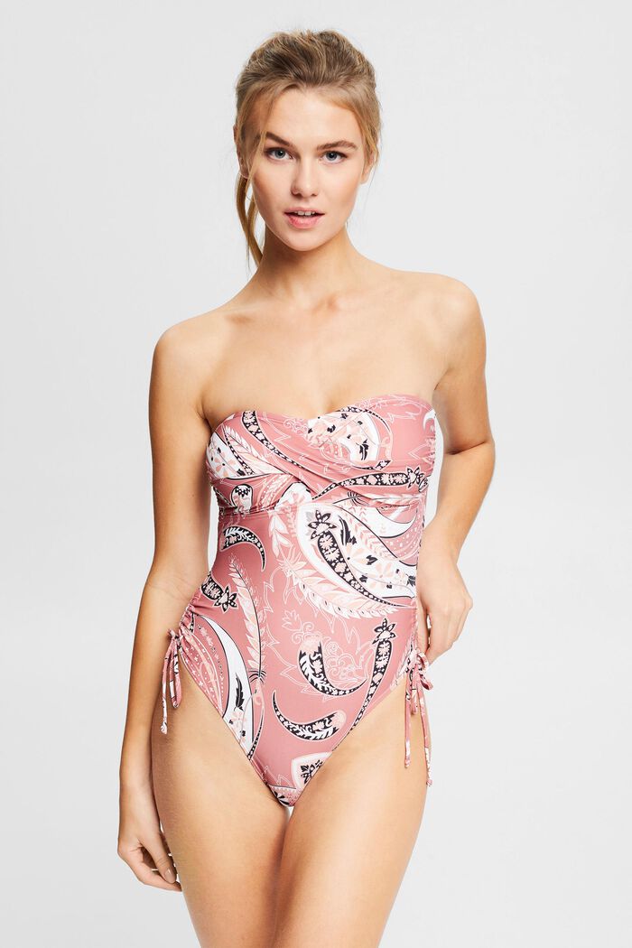 Made of recycled material: swimsuit with a paisley print, BLUSH, detail image number 2
