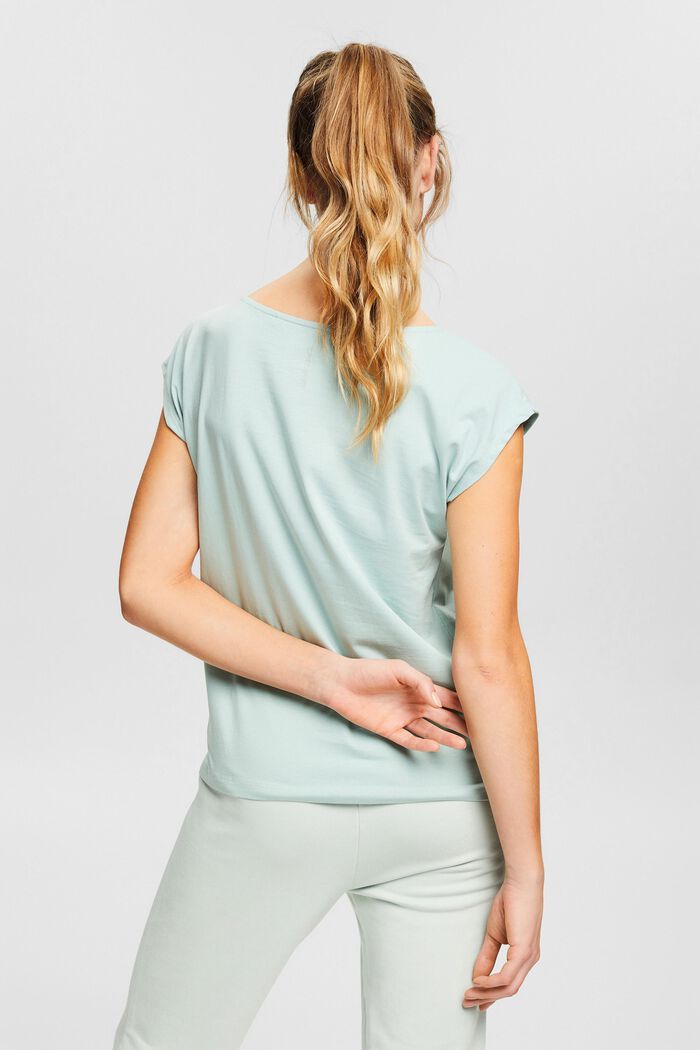 Active organic cotton top with mesh inserts, PASTEL GREEN, detail image number 3