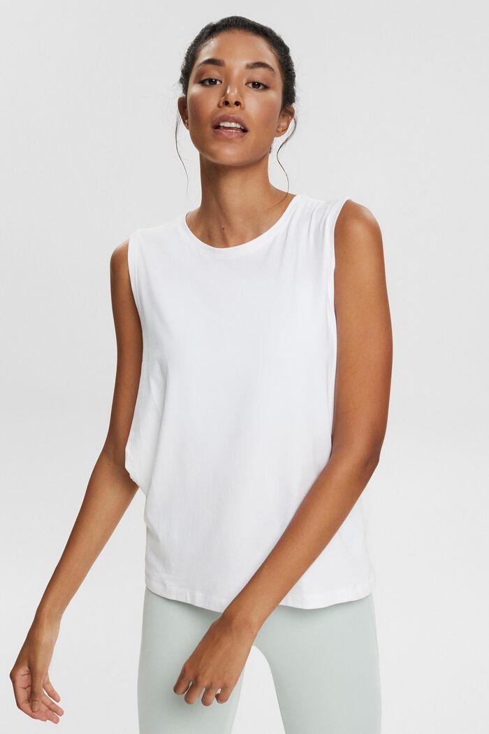 Top with deep armholes, WHITE, detail image number 0