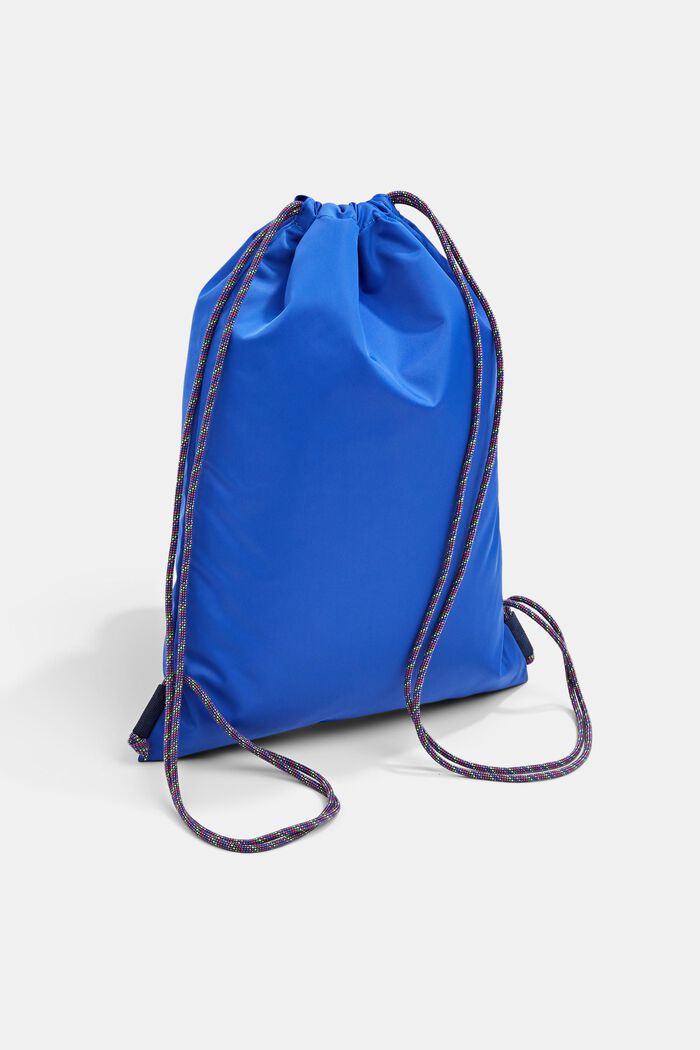 Sports bag with a colourful logo print, BRIGHT BLUE, detail image number 4