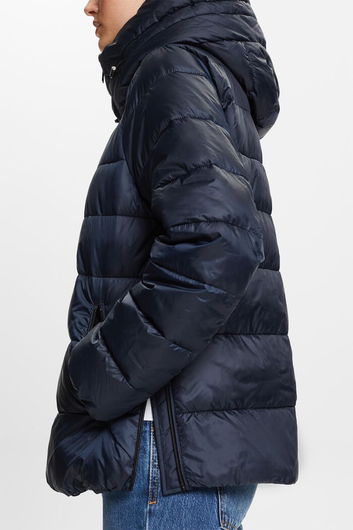 Hooded Puffer Jacket, NAVY, detail image number 4