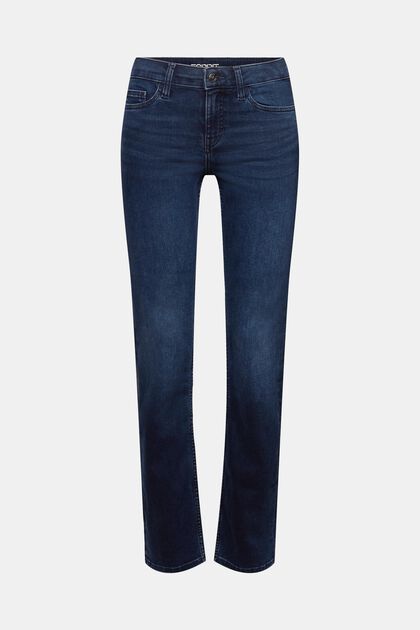 Mid-Rise Straight Fit Jeans