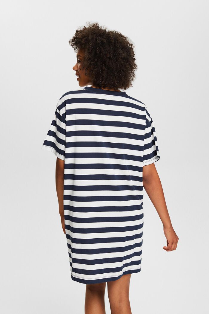 Striped Jersey Nightshirt, NAVY, detail image number 2