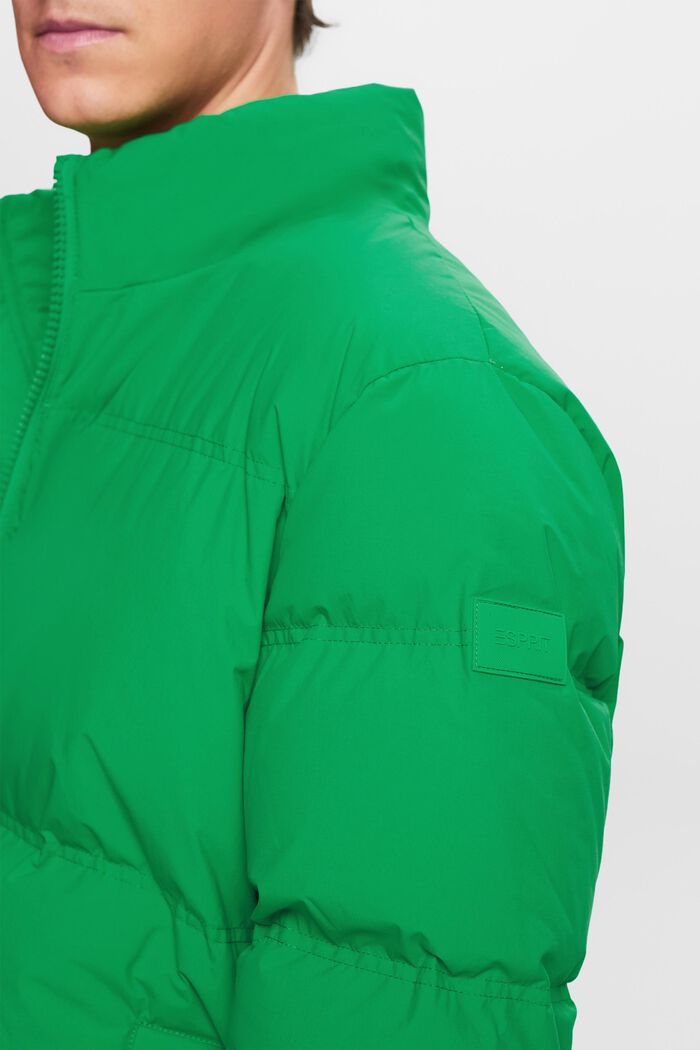 Recycled: puffer jacket with down, GREEN, detail image number 3