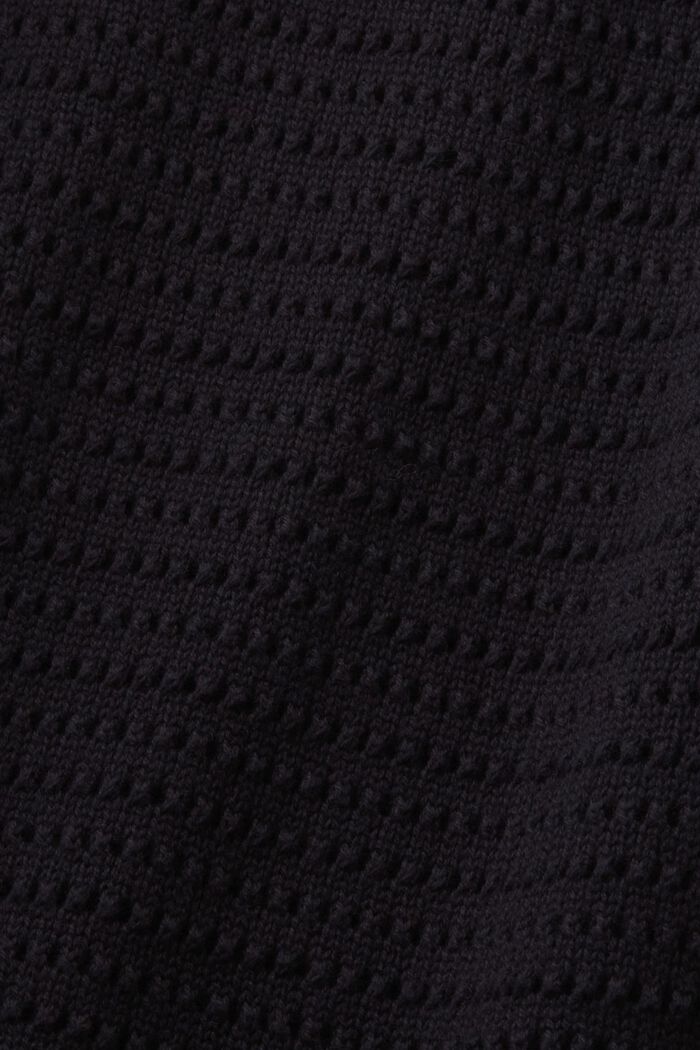 Sleeveless Pointelle Midi Dress, BLACK, detail image number 5