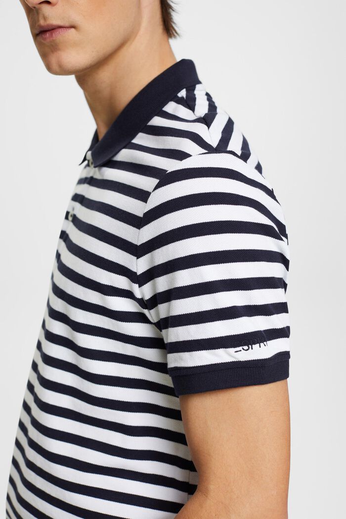 Striped slim fit polo shirt, NAVY, detail image number 2