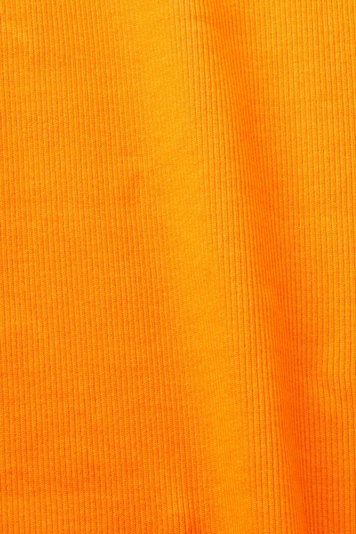 Ribbed jersey tank top, stretch cotton, BRIGHT ORANGE, detail image number 5