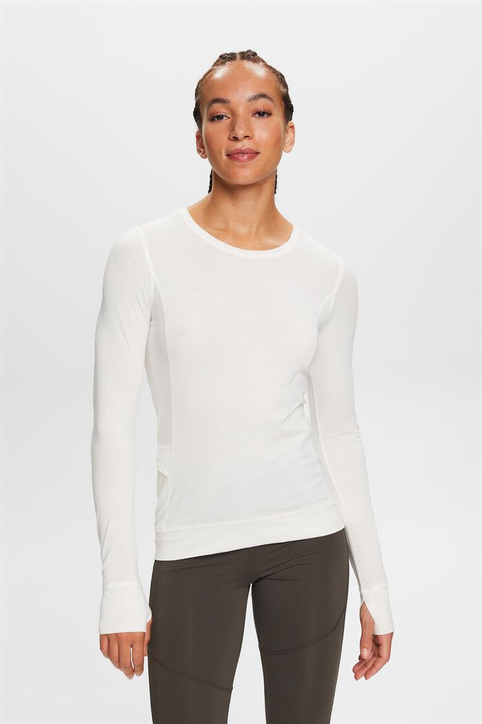 Active Longsleeve Top, TENCEL™, OFF WHITE, detail image number 1