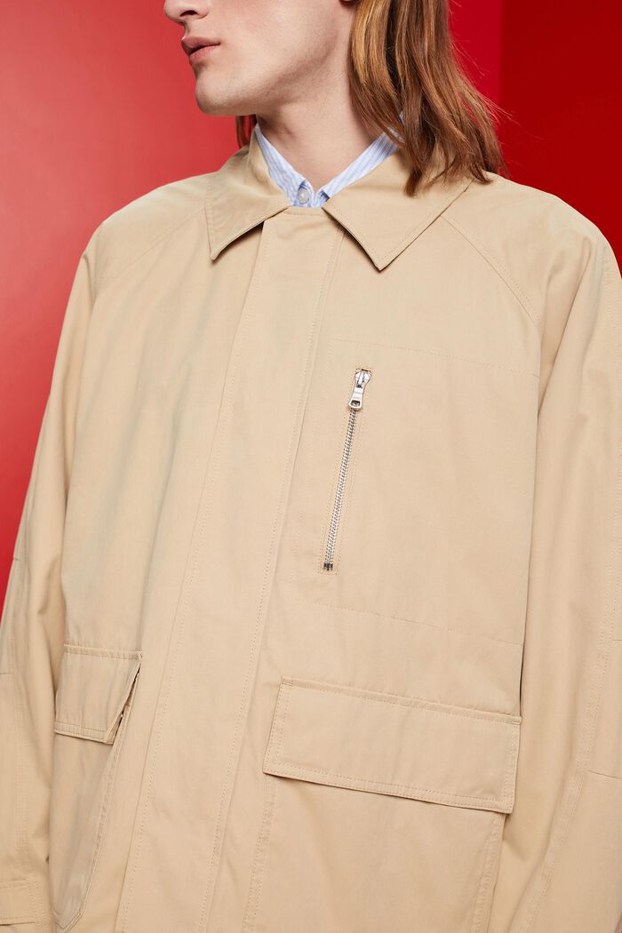 Blended cotton field jacket, SAND, detail image number 2