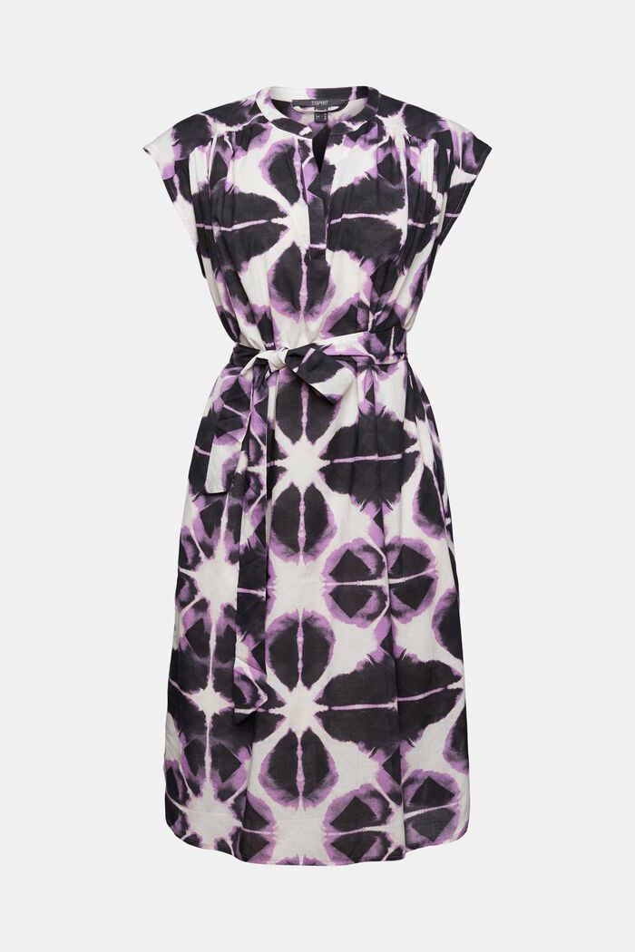 Patterned dress, LENZING™ ECOVERO™, DARK PURPLE, detail image number 5