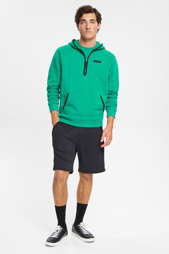Quarter zip hoodie, GREEN, detail image number 1