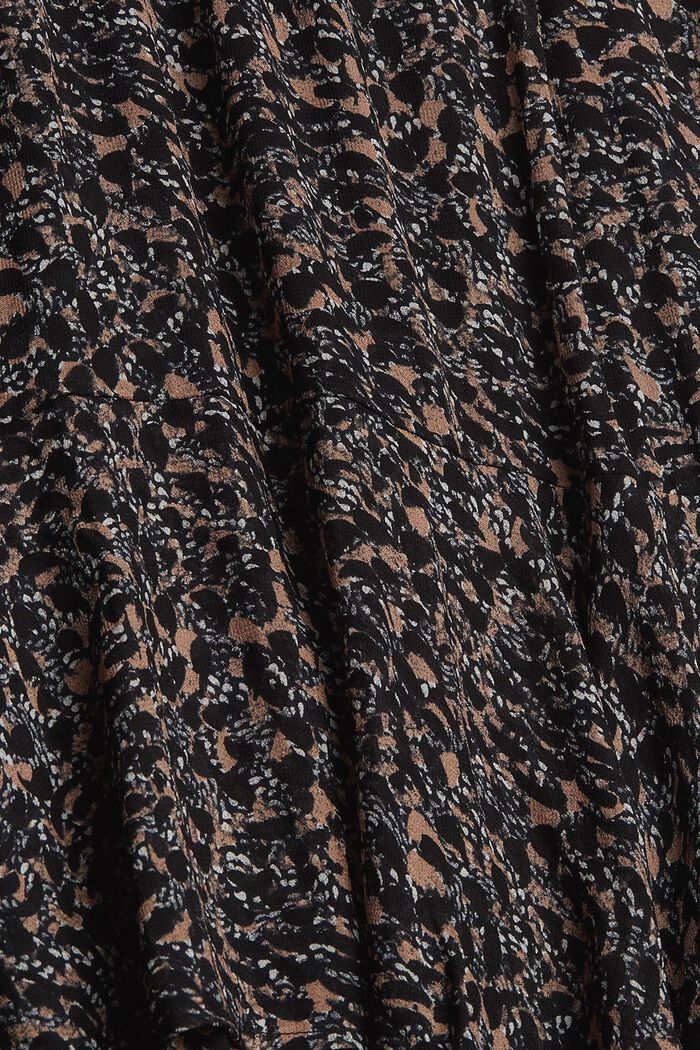 Chiffon skirt with flounces and printed pattern, ANTHRACITE, detail image number 4
