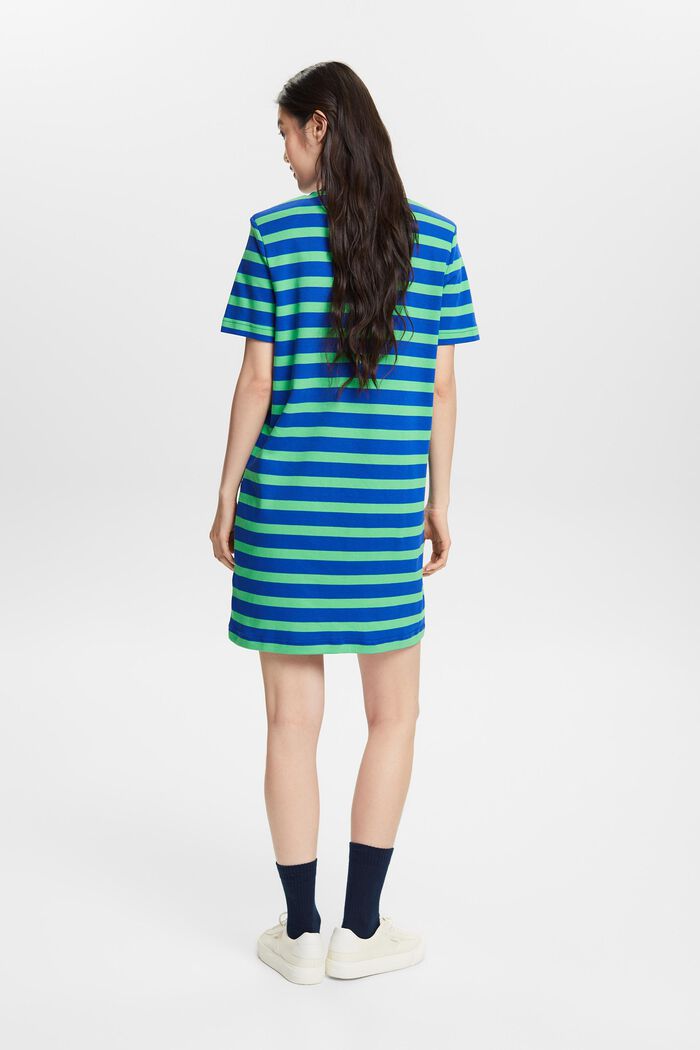 Striped Padded T-Shirt Dress, BRIGHT BLUE, detail image number 2