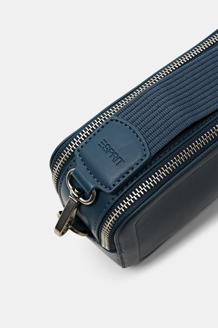 Faux Leather Camera Bag, NAVY, detail image number 1