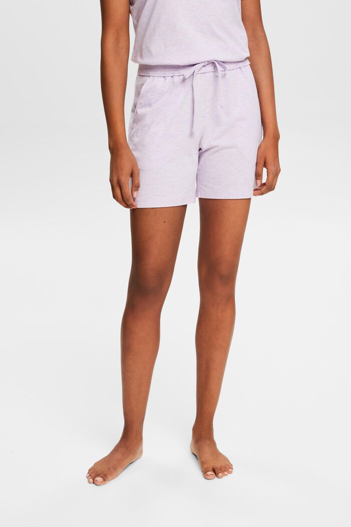 Pajama Shorts, LIGHT BLUE LAVENDER, detail image number 0