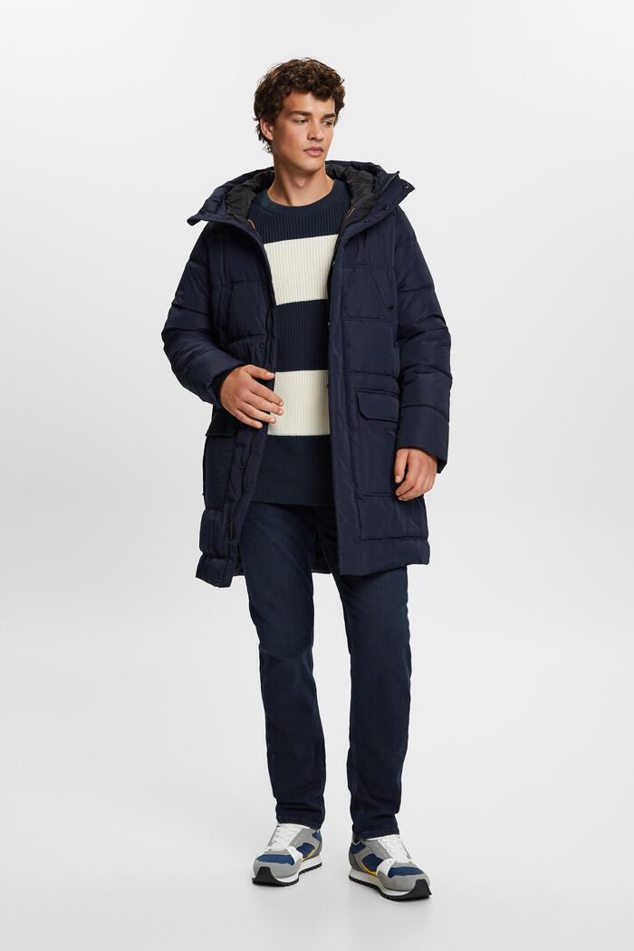 Quilted Puffer Jacket, NAVY, detail image number 2