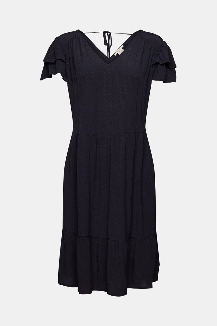 Polka dot dress with flounces, BLACK, detail image number 6