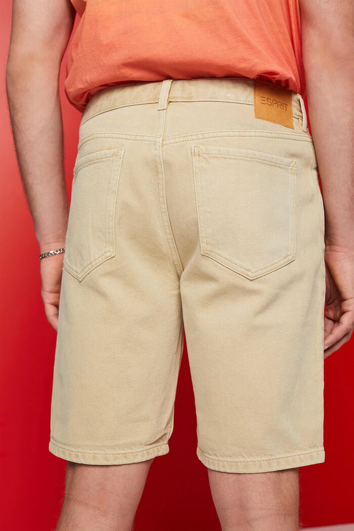 Coloured denim shorts, SAND, detail image number 4