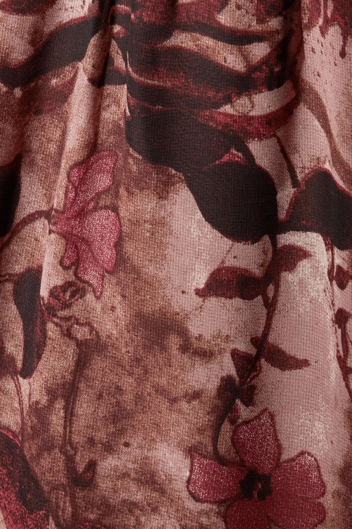 Recycled: chiffon blouse with a floral print, OLD PINK, detail image number 4