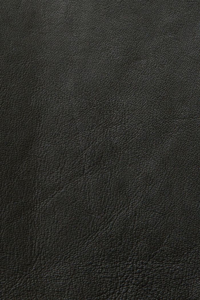 Oversized Leather Overshirt, KHAKI GREEN, detail image number 4