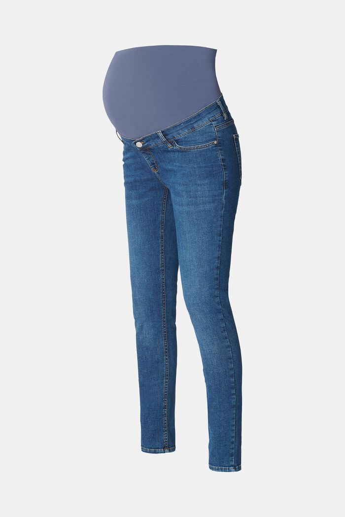 Skinny fit jeans with over-the-bump waistband, MEDIUM WASHED, detail image number 4