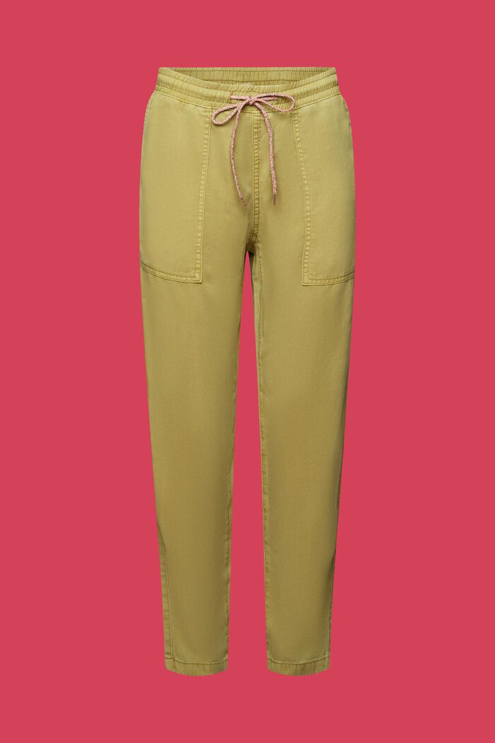 Trousers with an elasticated waistband, PISTACHIO GREEN, detail image number 7