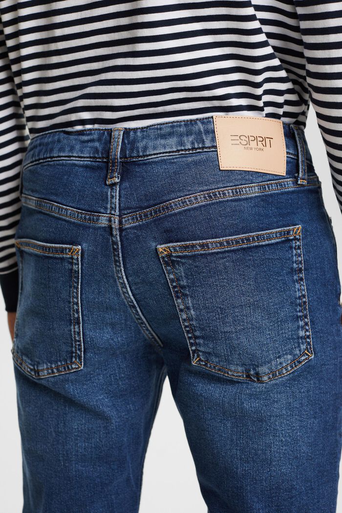 Mid-Rise Straight Jeans, BLUE MEDIUM WASHED, detail image number 4