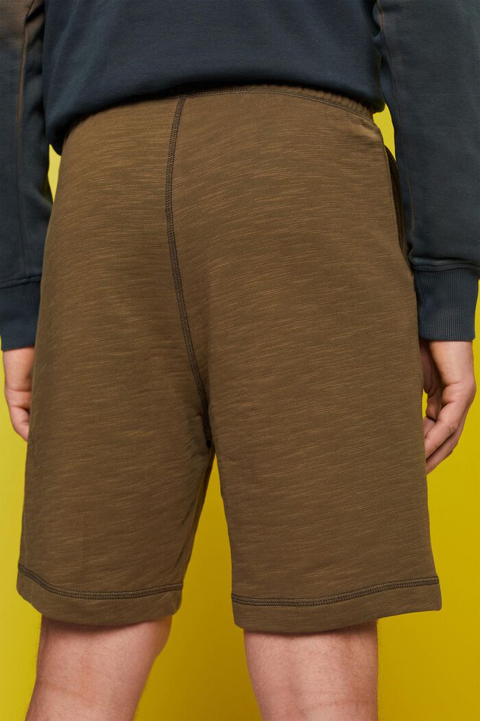 Cotton sweat shorts, KHAKI GREEN, detail image number 4