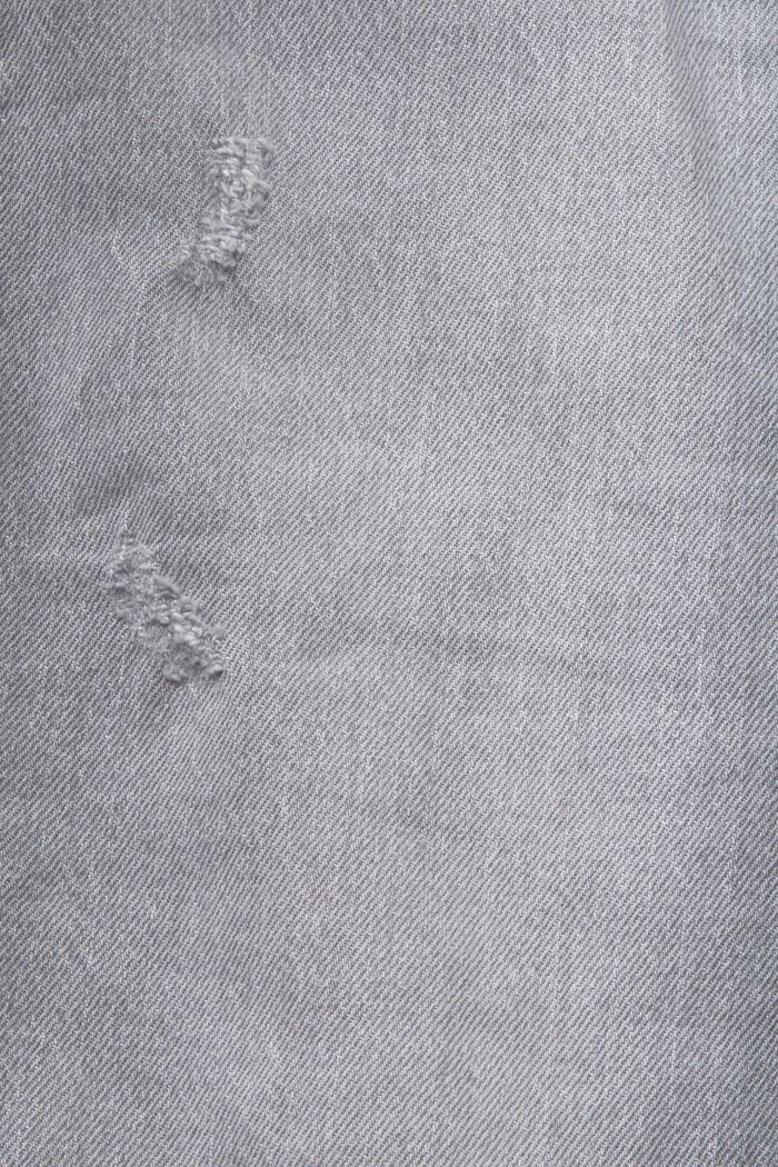 High-rise cropped raw hem jeans, GREY MEDIUM WASHED, detail image number 5